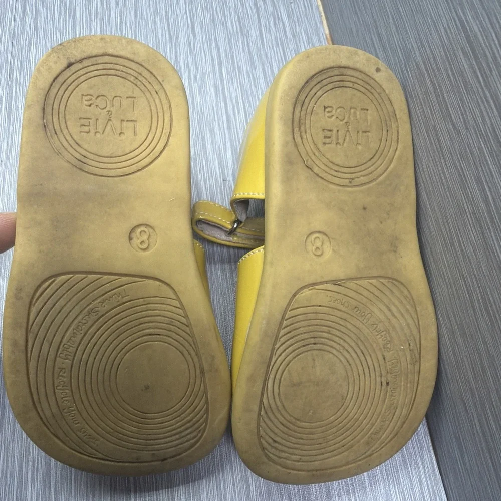 Livie & Luca Girls‎ Patent Leather Mary Jane Shoes Yellow Size 8